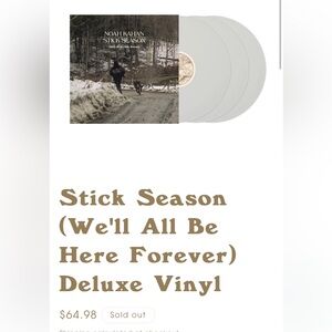Noah Kahan Stick Season (We’ll All Be Here Forever) Deluxe Vinyl // 3 Disc Album
